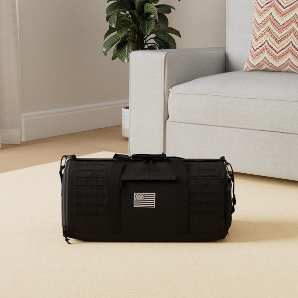 40L Military Tactical Duffle Bag For Men Sport Gym Fitness Tote Travel Training Workout With Shoe Compartment Basketball Football Weekender - Image 2