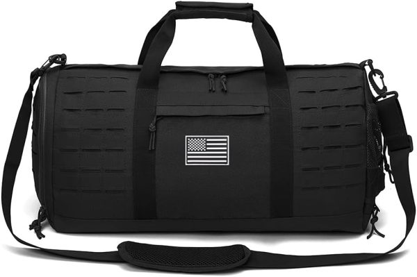 40L Military Tactical Duffle Bag For Men Sport Gym Fitness Tote Travel Training Workout With Shoe Compartment Basketball Football Weekender - Image 3
