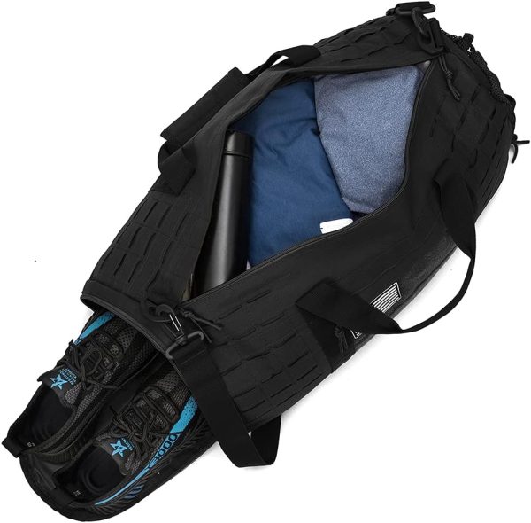 40L Military Tactical Duffle Bag For Men Sport Gym Fitness Tote Travel Training Workout With Shoe Compartment Basketball Football Weekender - Image 5