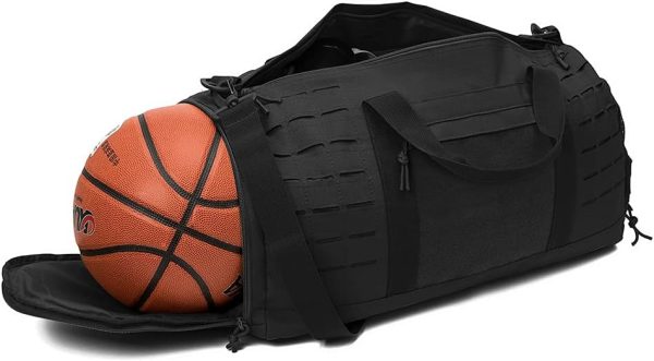 40L Military Tactical Duffle Bag For Men Sport Gym Fitness Tote Travel Training Workout With Shoe Compartment Basketball Football Weekender - Image 6